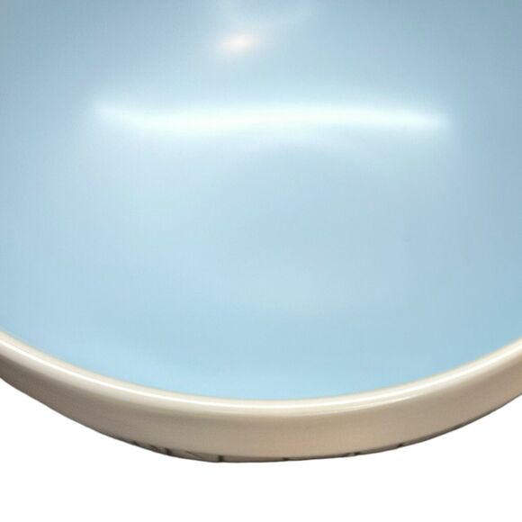 Rae Dunn "Happy Easter" Design Mixing Bowl - Blue Interior with Ivory Ceramic - Picture 2 of 10